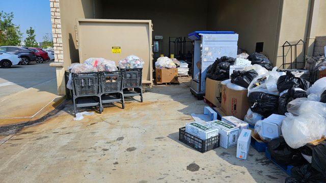 Garage contents staged for removal